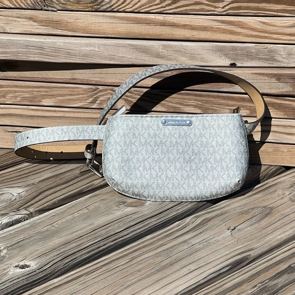 Michael Kors silvertone logo